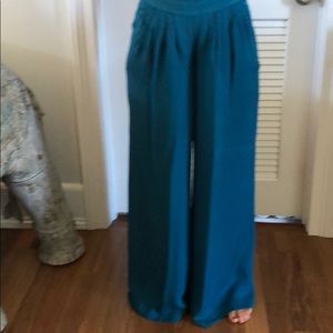 Anthropologie 100% Silk Evening Pants by elevenses